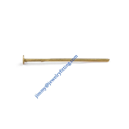 

Jewelry Making findings Raw brass metal Head Pins with flat end Scarf Pins jewellry findings 0.7*50mm shipping free