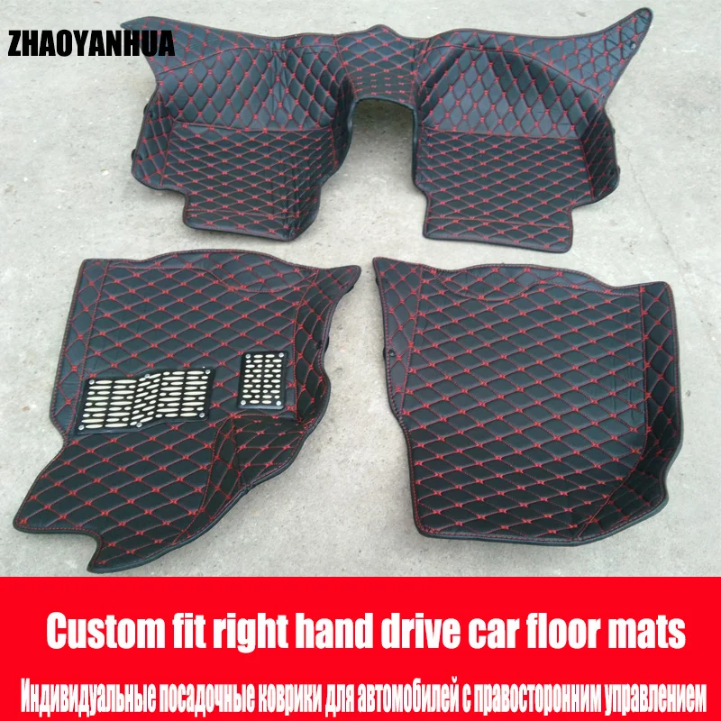 ZHAOYANHUA Right hand drive car car floor mats made for Kia Cerato Forte K3 K5 Optima Sportage Sorento Carens Rondo case rugs ca