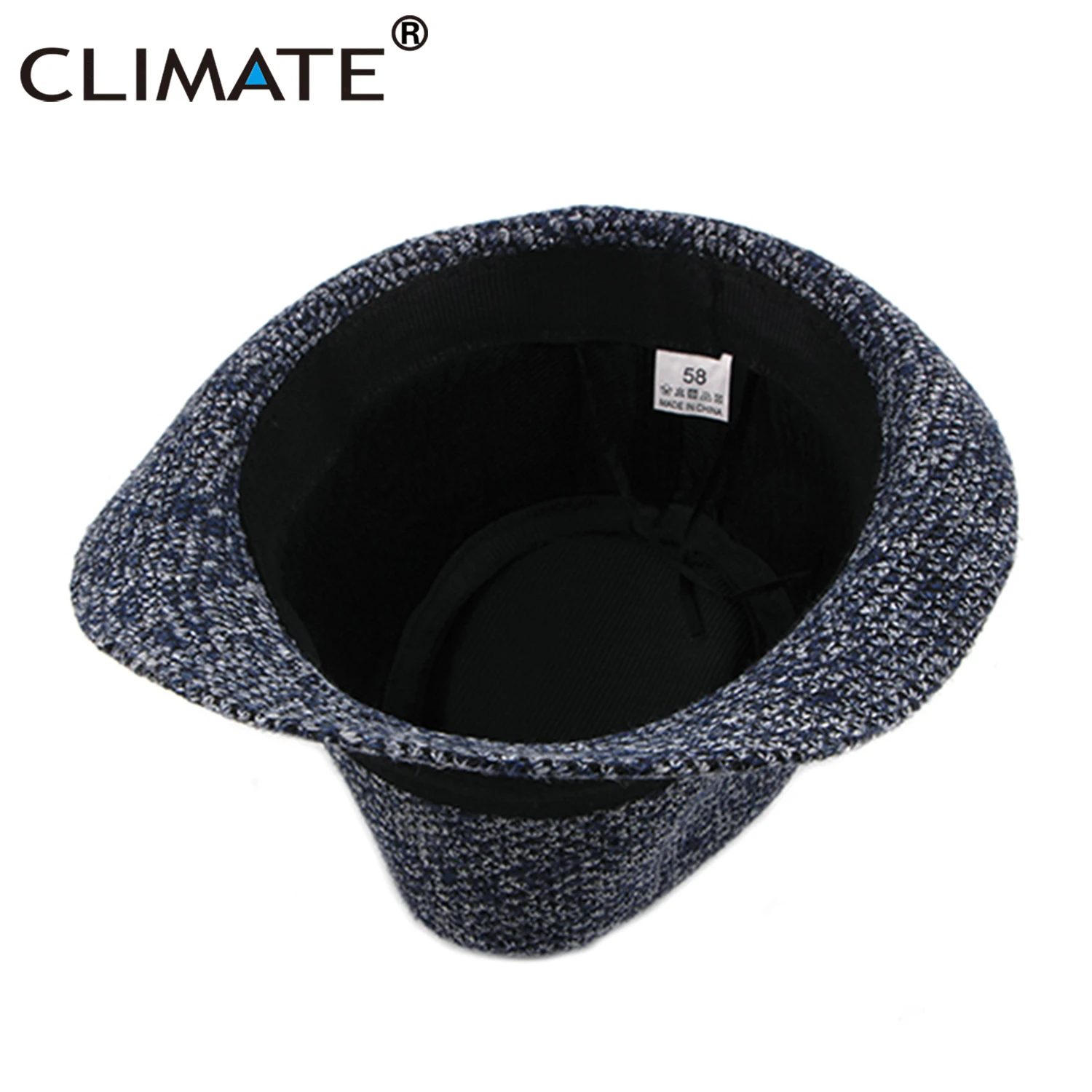 CLIMATE Mens Fedora Hat Solid Gentry Gentleman Hat Jazz Casual Formal Hats for Man Polyester Woolen Mens Fedoras Fedora Hat Cap