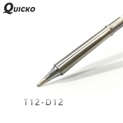 QUICKO T12-D12/D16 Shape D series Welding iron tips 70W for FX9501/951/907 T12 Handle OLED&LED station 7s melt tin