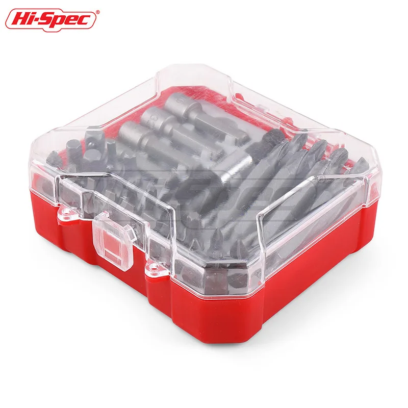 Hi-Spec Screwdriver Bit Set Magnetic  25mm 50mm Long Screwdriver Bit Adapter Tool Extension Bit Holder Screwdriver Bits in Case