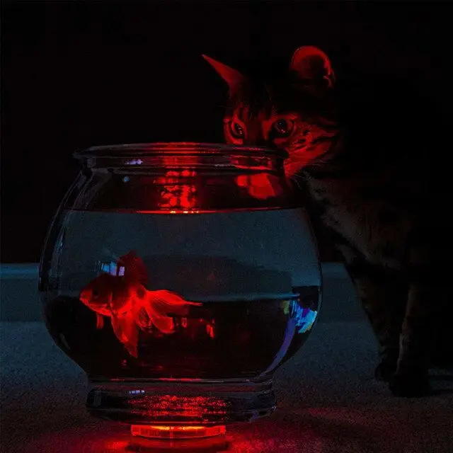 4pcs Wedding Decoration Remote Control UnderwaterSubmersible LED Party Tea Table Mini Light With Battery for Halloween Christmas