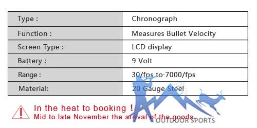 PPT Airsoft tester prędkości narzędzie taktyczne środki Bullet prędkość Chronograph tester prędkości do polowania OS35-0005