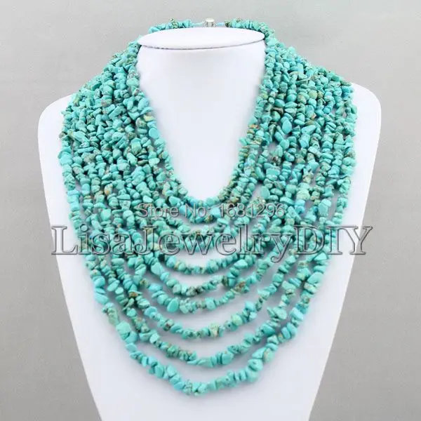 

10 Rows Irregular African Necklace African Beads Necklace Bridal Party Necklace Bridesmaid Gift HD1786