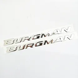 1 Set 3D Chrome Motorcycle Emblem Badge Decals Scooter Reflective Stickers For Suzuki Burgman AN125 AN200 AN400 AN650