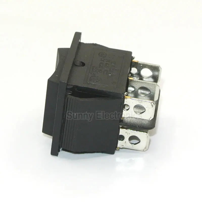 12V 6-Pin DPDT Power Window Momentary Rocker Switch AC 250V/16A 125V/20A  (ON)-OFF-(ON) Switch