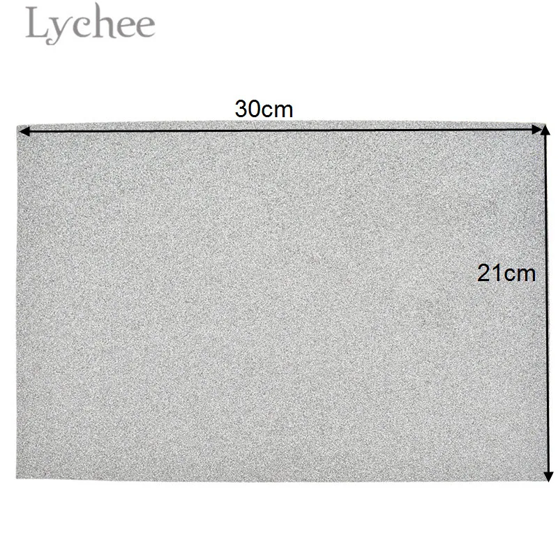 Lychee Life 21x30cm A4 Glitter Felt Fabric Colorful Felt Material DIY Sewing Fabric for Toys Bags Crafts