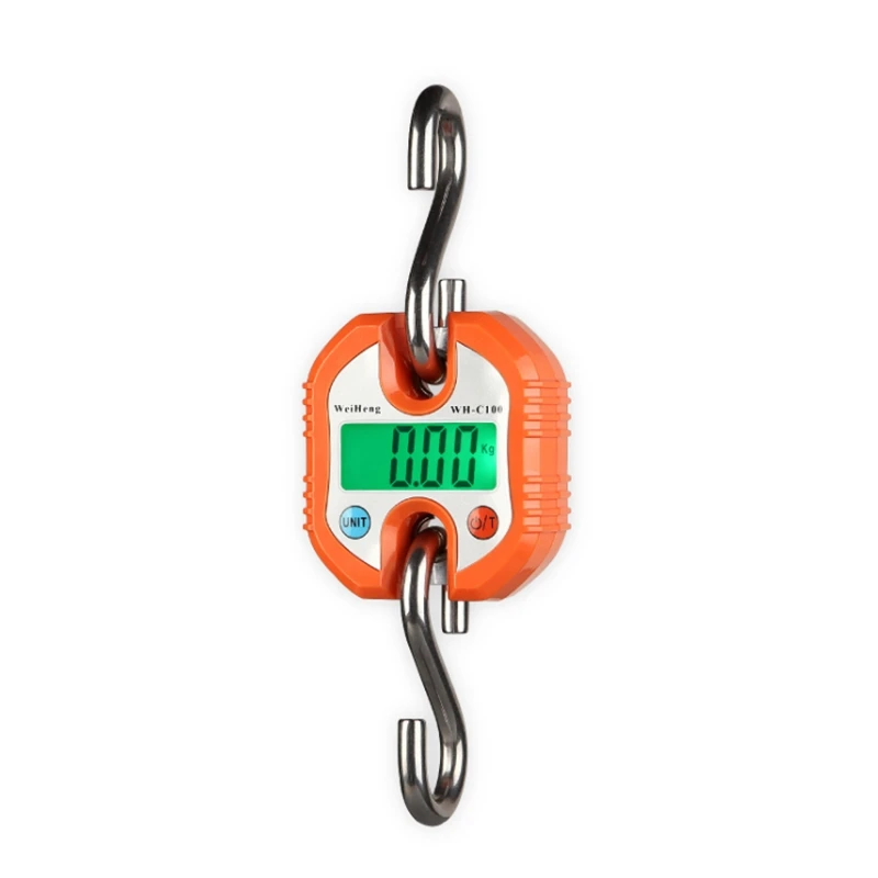 Brand Mini Crane Scale 150kg 50g Portable Digital Stainless Steel Hook Hanging Livestock Scales Loop Heavy Duty Weighing Balance