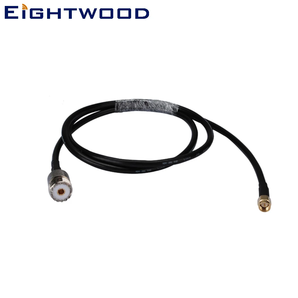 Eightwood RF Coaxial Coax  Antenna Adapter Cable Assembly SMA Male Straight to UHF Female SO239 SO-239 Pigtail Jumper RG58 Cable