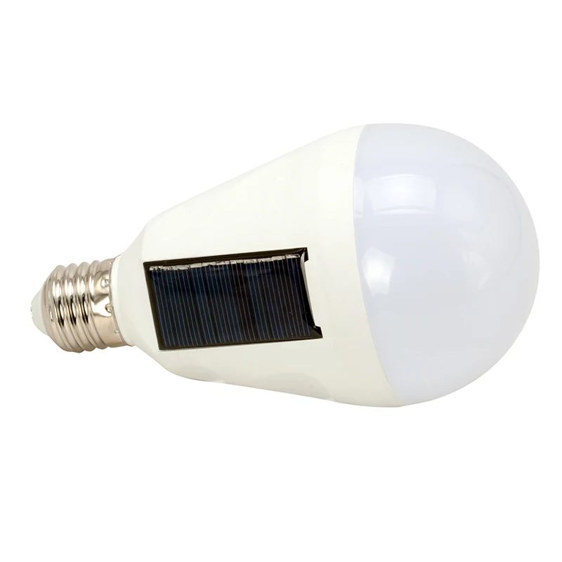 Ricaricabile Ha Condotto La Lampadina E27 HA CONDOTTO LA Lampada Solare 7W 12W 85V-265V Di Emergenza Esterna Solare Alimentato lampadina di viaggio