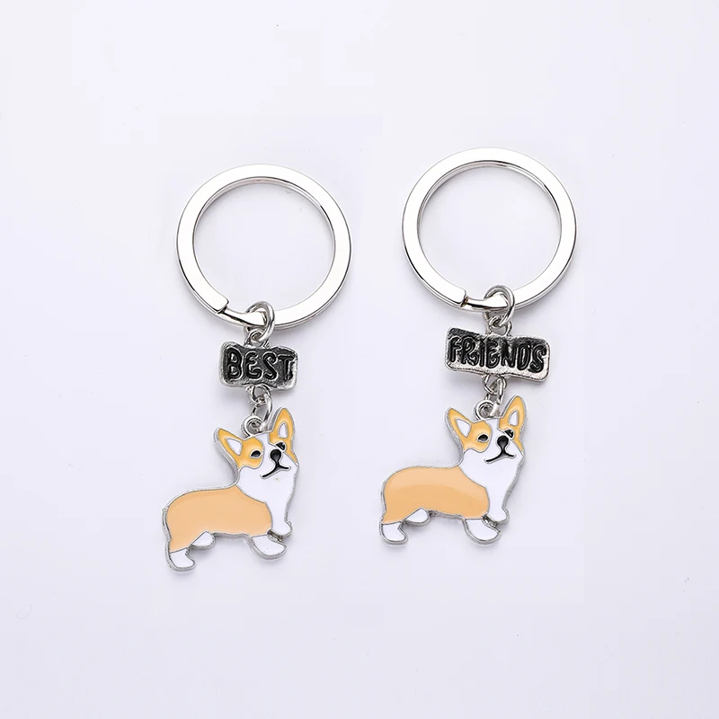 Keychain Cute Keychain Cute Boyfriend Gift Best Friend Letter Key Ring Keji Dog Men Jewelry Car Keyring Gift Women jewelry