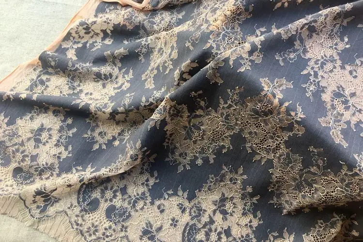 150CM*150CM High quality export thin cotton texture eyelash lace fabric dress shirt cloth clothing dress accessories