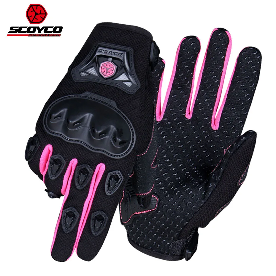 

Women Motorcycle Gloves Scoyco Motorsport Full Finger Protective Gear Motocross Wearproof Racing Gloves Guantes Moto Bike