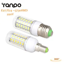 E27 E14 lampada a LED SMD 5730 24 36 48 56 69 LED luci a Led lampadina a LED mais 7W 12W 15W 18W 20W lampadario candela illuminazione AC 220V