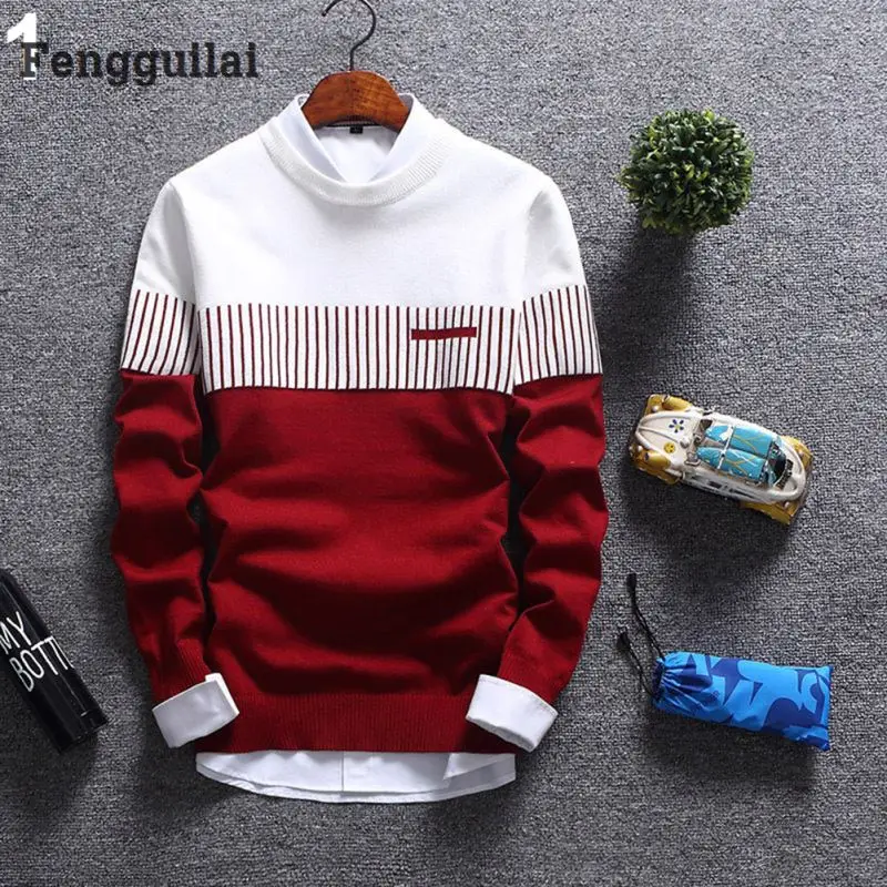 

New Korean Fashion Cardigan Sweater Jumper Men Knit Pullover Coat Long Sleeve Sweater