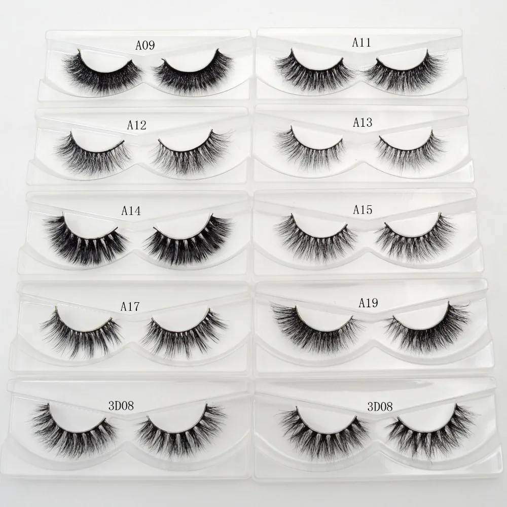 Visofree Eyelashes 3D Mink Eyelashes Crossing Mink Lashes Hand Made Full Strip Eye Lashes 34 Styles cilios naturais False Lashes