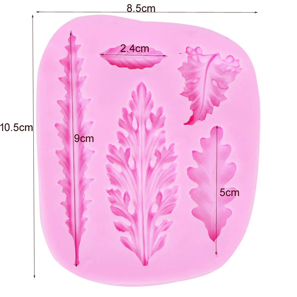 1pcs Seaweed Leaves Silicone Molds for Chocolate Gumpaste Surgarcraft Icing Handmade Tool Epoxy Fondant Chocolate Moulds M311
