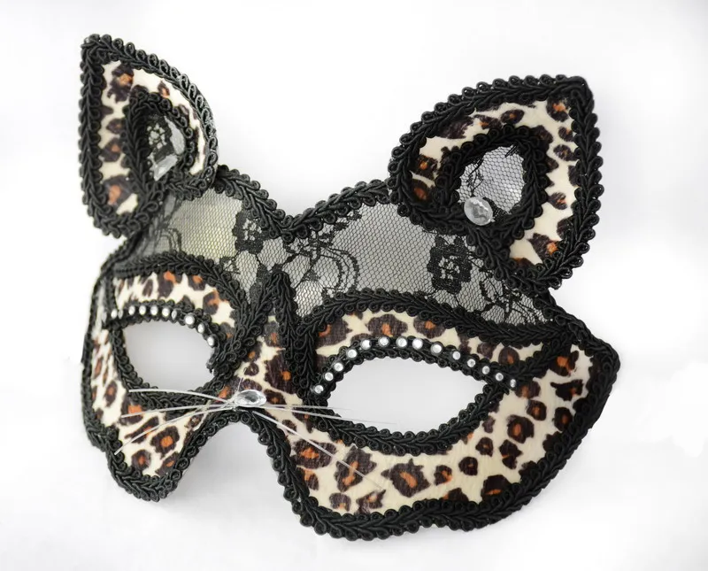 HuiTai party mask  black   lace  mask half-face mask fursuit lace mask demons mask  monsters mask