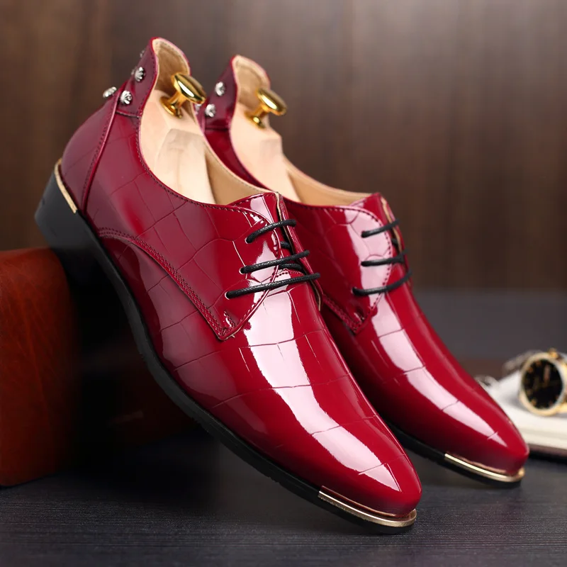 Chaussures en cuir confortables pour hommes, chaussures plates pour hommes britanniques, haut de robe Vogue, banquet formel, grande taille