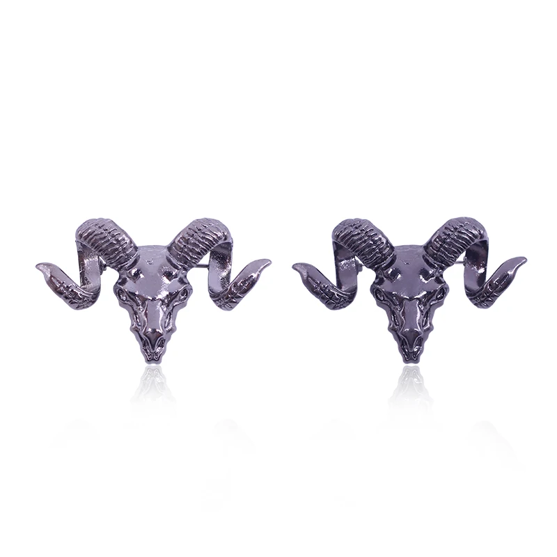 Popular Retro Bull Cattle Sheep Head Brooches Collar Accessories Unisex Luxury Badge Brooch Pins Mens Jewelry Xmas Gift