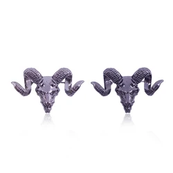 Popular Retro Bull Cattle Sheep Head Brooches Collar Accessories Unisex Luxury Badge Brooch Pins Mens Jewelry Xmas Gift