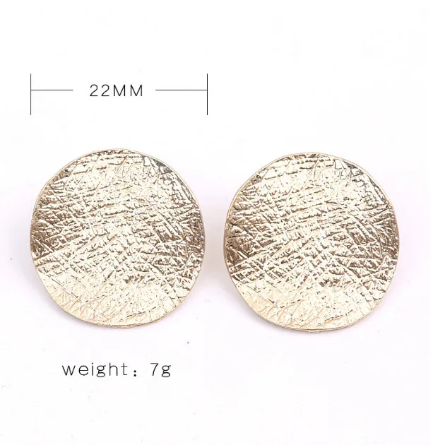 COWNINW New fashion exaggerate web celebrity round ear clip pop simple girl accessories jewelry clip earrings gift