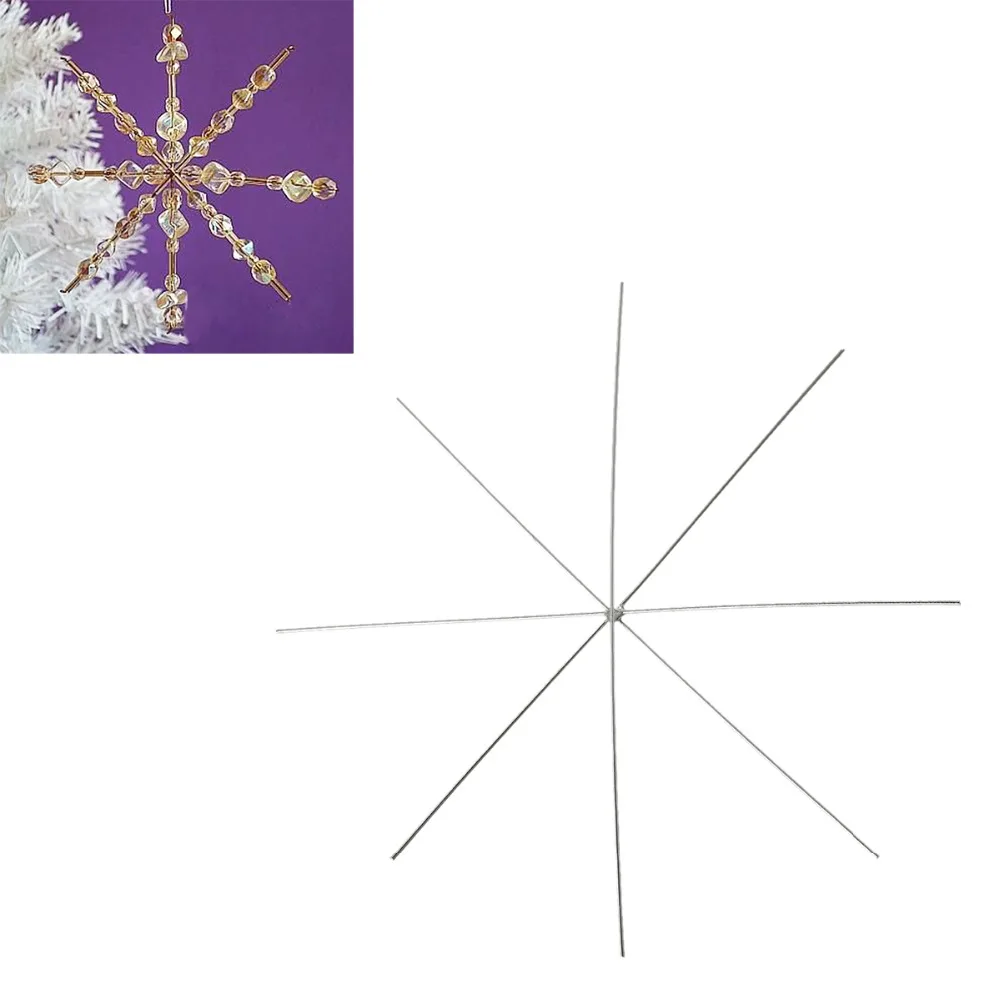 5 sztuk miedzi frezowanie Ornament drut forma płatek śniegu (pasuje 1mm koraliki z dziurką) srebrny kolorowe do DIY zapasy rzemieślnicze tworzenia biżuterii 10cm