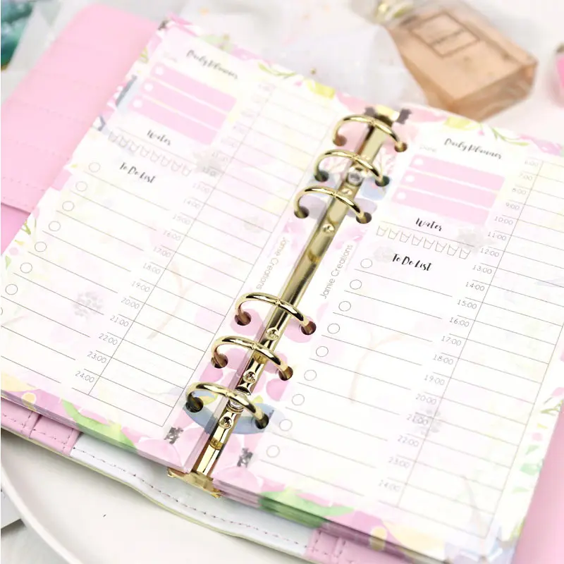 Yiwi 40 Sheets  A5 A6 Timeline Plan Diary Color Inner Core Planner Filler Paper Inside Page Gift for filofax