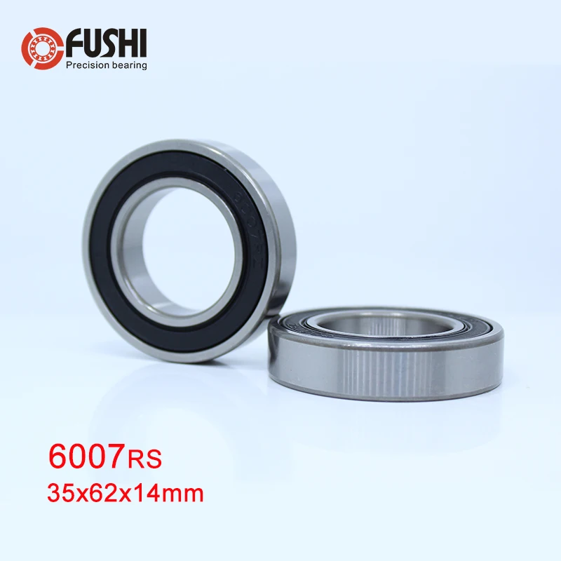 

6007RS Bearing ABEC-3 (2 PCS) 35*62*14 mm Deep Groove 6007-2RS Ball Bearings 6007RZ 180107 RZ RS 6007 2RS EMQ Quality