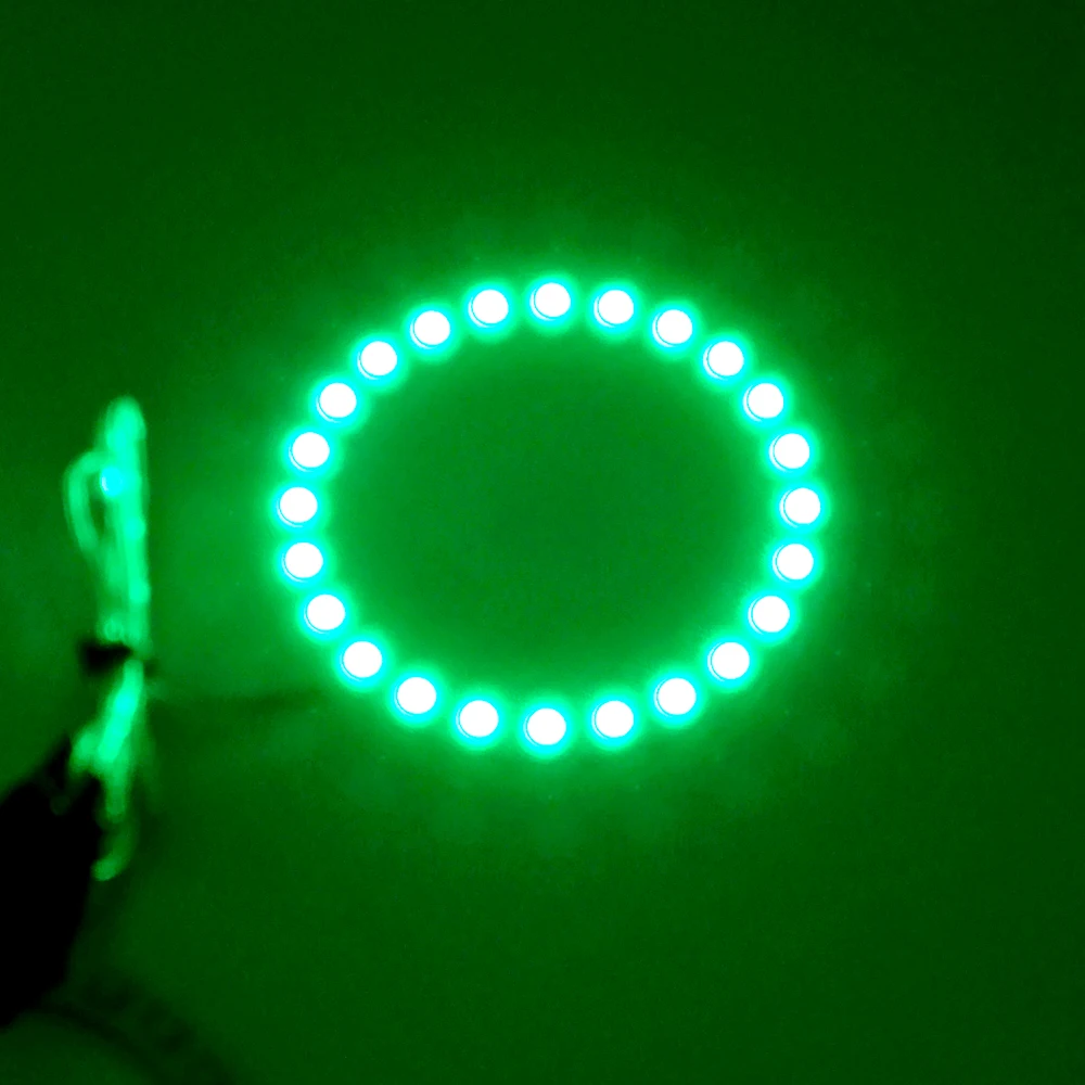 1 قطعة DC12V 30/40/50/60/70/80/90/100/110/120/160 مللي متر 3528 SMD سيارة Led عيون الملاك هالة مصباح مصمم على شكل حلقة سيارة ضوء أبيض أخضر أصفر أزرق