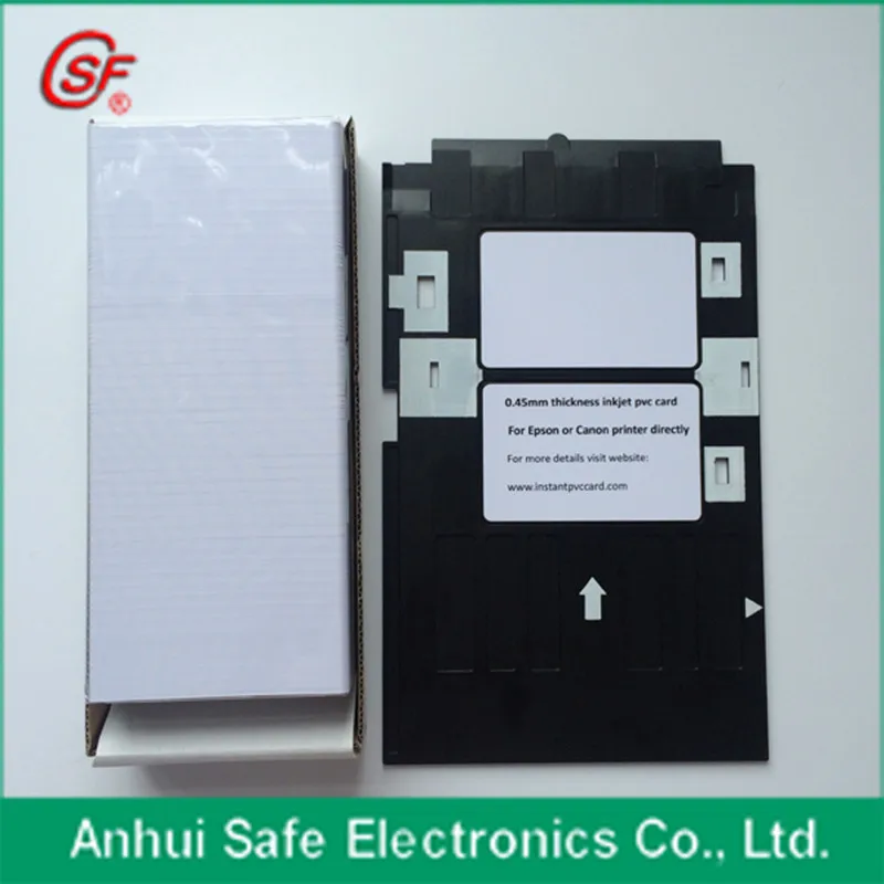100PCS 20mil 0.45mm thickness Blank Inkjet PVC ID Card 0.45mm Thickness Printable for Epson or Canon Inkjet Printer