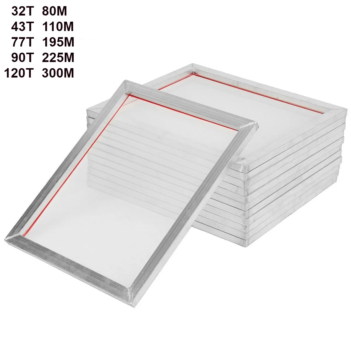 เครื่องพิมพ์สกรีนอลูมิเนียม 46x41 ซม. พร้อมตาข่าย 77T คุณภาพสูง สำหรับงานศิลปะและผลิตภัณฑ์พิมพ์ที่แม่นยำ