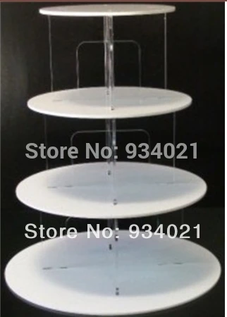 Popular 4 Tier White Acrylic Cake Stands For Wedding Cakes Cupcake Dispaly Stands