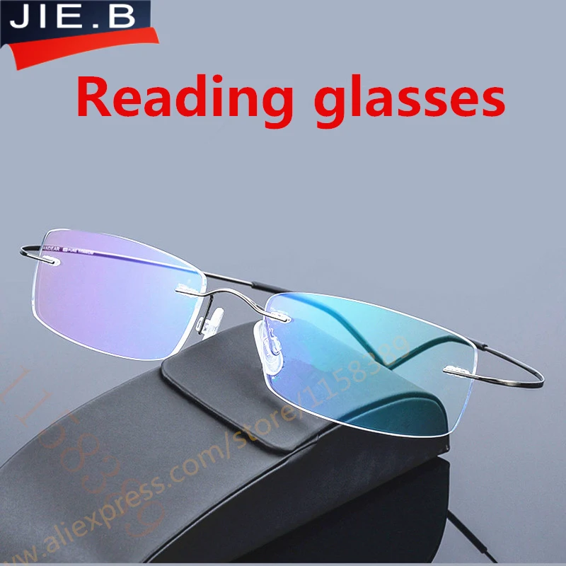 2017 ultra-light titanium eyeglasses men women reading glasses gafas para leer oculos With Box +1.0 +1.5 +2.0 +2.5 +3.0 +3.5+4.0