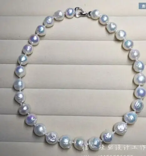 

GORGEOUS 11-13MM SOUTH SEAS WHITE KASUMI PEARL NECKLACE 18"