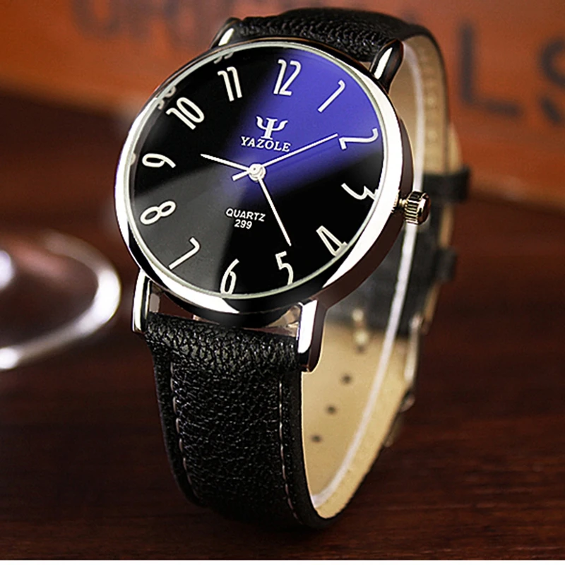 New Waterproof leisure business watch classic lovers men women watch thin blue light men's wrist watch relogio masculino