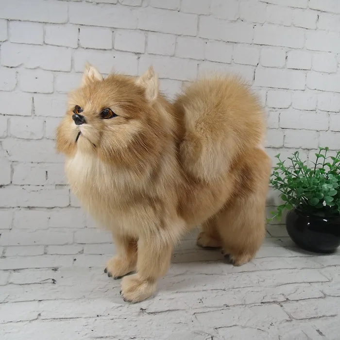 

simulation cute standing pekingese 28x25x13cm model polyethylene&furs dog model home decoration props ,model gift d696