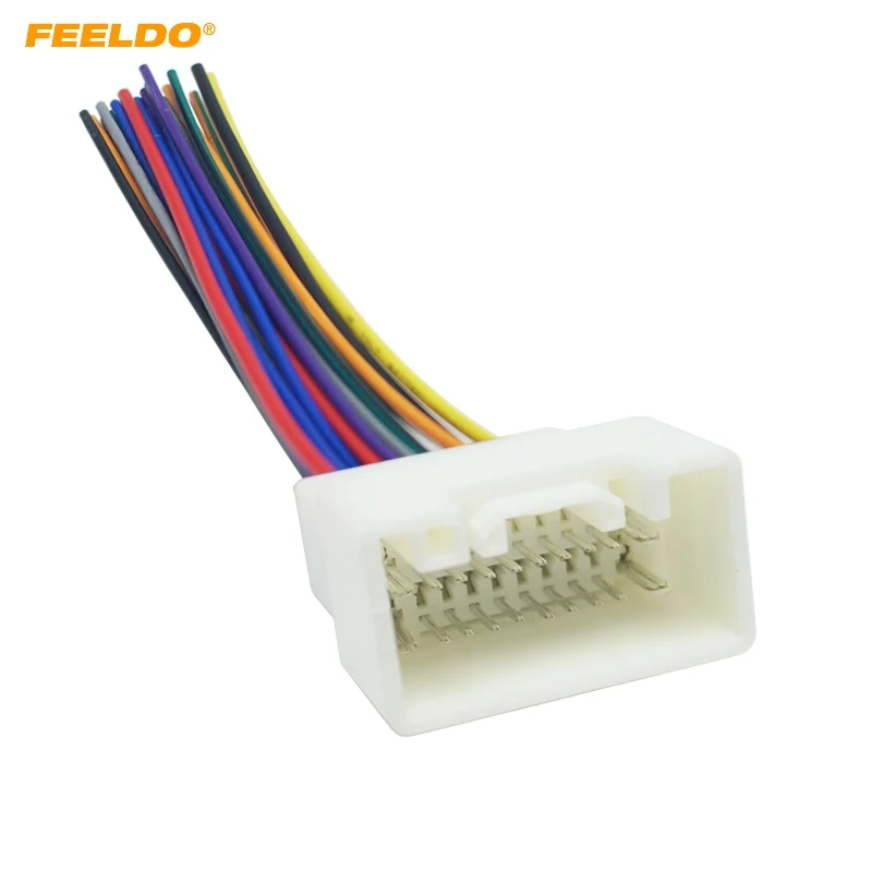 FEELDO 1PC Car Radio Stereo Wiring Harness Adapter For Mitsubishi Lance/Outlander/Mirage Aftermarket Installation CD/DVD #CT1444