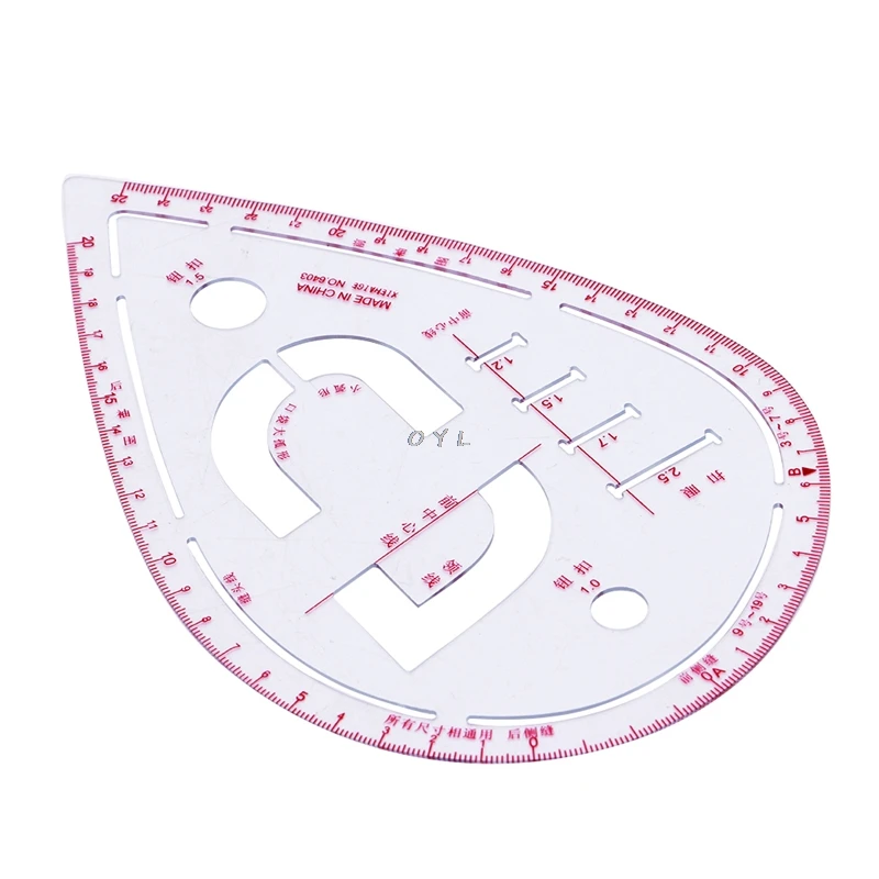 Sleeve Curve Ruler Measure Plastic for Sewing Dressmaking Tailor Drawing Tool