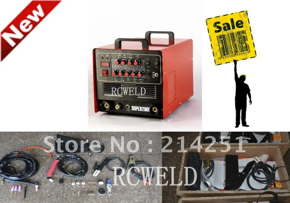 

super200p AC/DC TIG PULSE ARC WELDER PLASMA CUTTER WELD