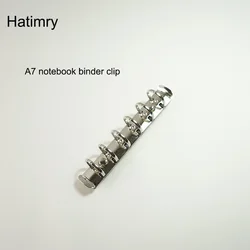 Hatimry A7 notebook clip 6holes sliver color for DIY notebook A7 size binder clip school suppliers