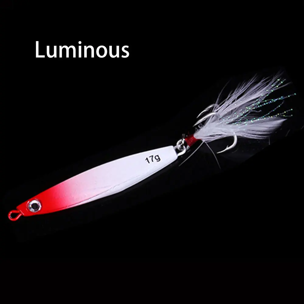 HEXAKILL 1pc 7colors Laser Metal Jig 7g 10g 14g  Jigging Lead Fish Fishing Lure metal lures fishing jig supplies for pike