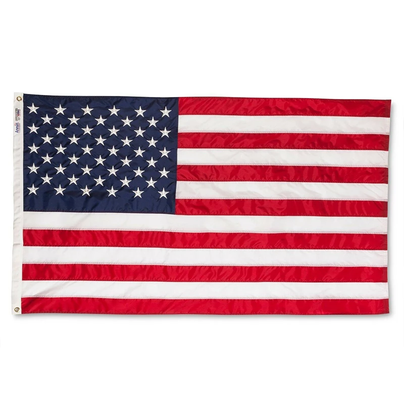 USA Flag Red Line Flag With Brass Grommets Polyester American Flag for American Independence Day Double Sided Printed