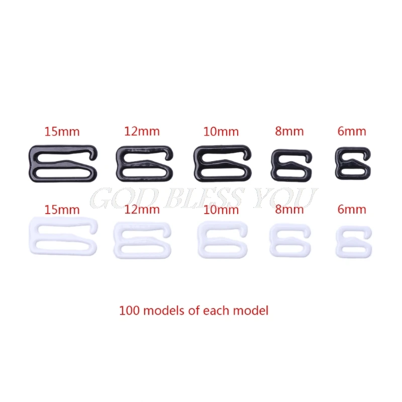 100pcs Metal Bra Lingerie Strap Adjuster Slider Hook Buckle Clip Sewing Craft Drop Shipping