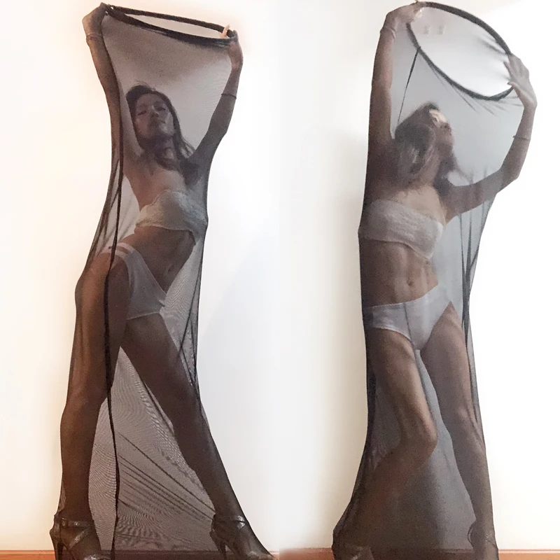 ¡Nuevo! Jaula de gasa negra misteriosa para club nocturno DS Dance Team gogo, accesorio de actuación para escenario, herramienta para GoGo Dance Prop VDB680
