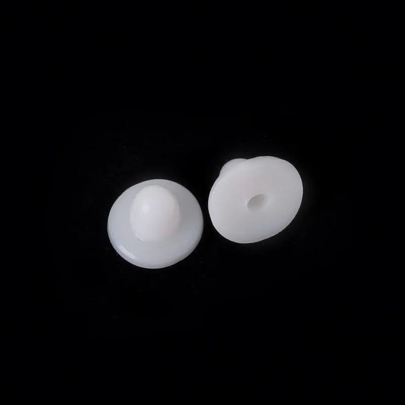 Free Shipping 6*11mm&5*7mm 100-200pcs/lot silicone round Earring Back Stoppers for DIY earring Jewelry Findings (FRB02)