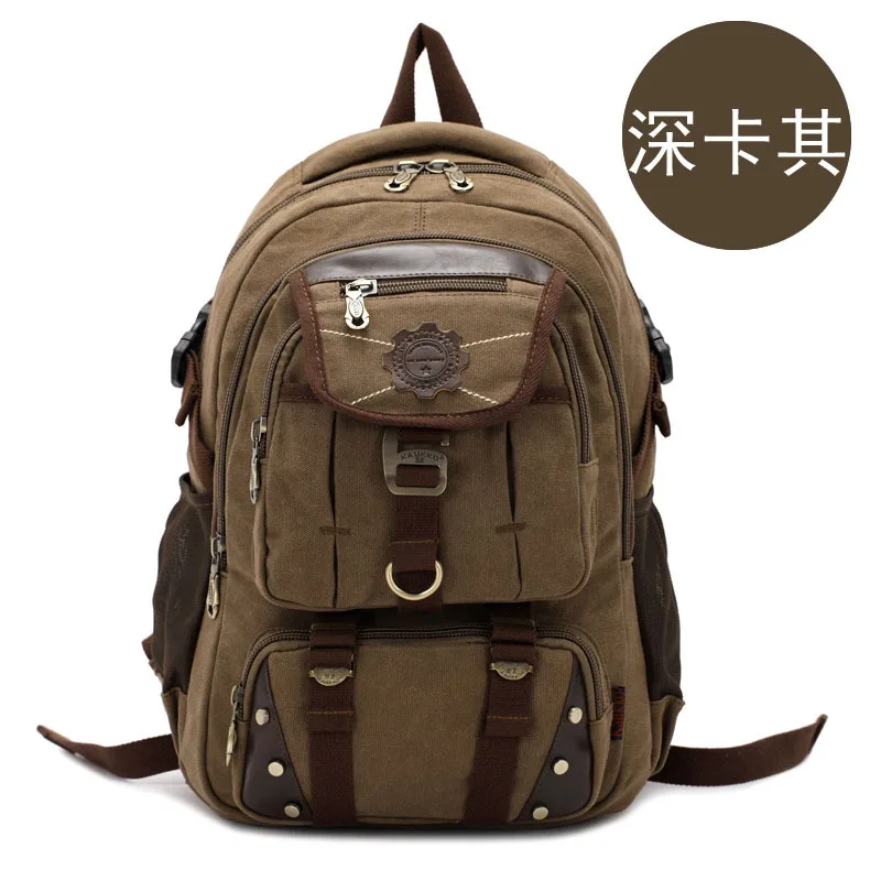 Imagem -05 - Kaukko-mochila de Lona para Homens e Mulheres Bolsa de Viagem Bolsa de Estudante Bolsa para Laptop Alta Capacidade Designer de Moda