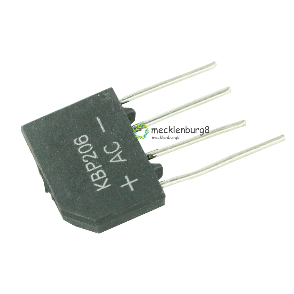 10 pieces. Rectifier diode bridge 600 V 2A KBP206G KBP206 SIP-4 single phase