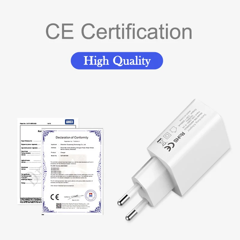 5V2A USB Wall Charger EU Adapter Plug Travel In Europe France Spain High Quality Power Adaptor Electric For Mobile Phone