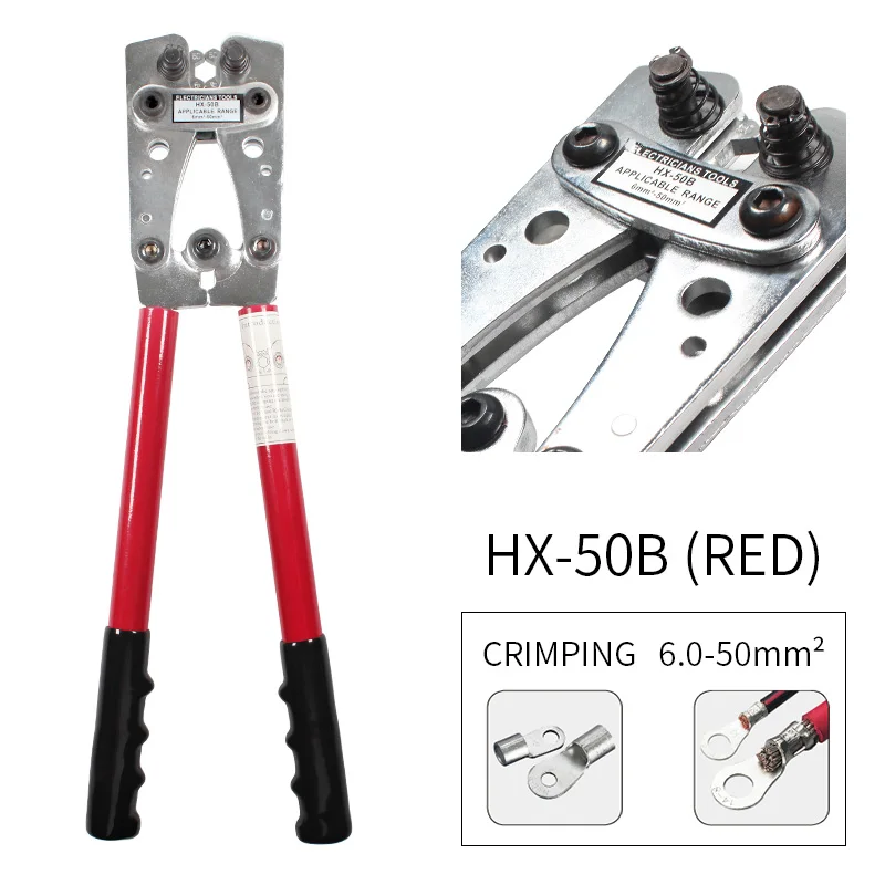 HX-50B سلك محطة العقص أداة عروة كابل المكشكش اليد اسئلة محطة اسئلة كهربائي ذو طيات AWG21-10 سلك كابل المكشكش